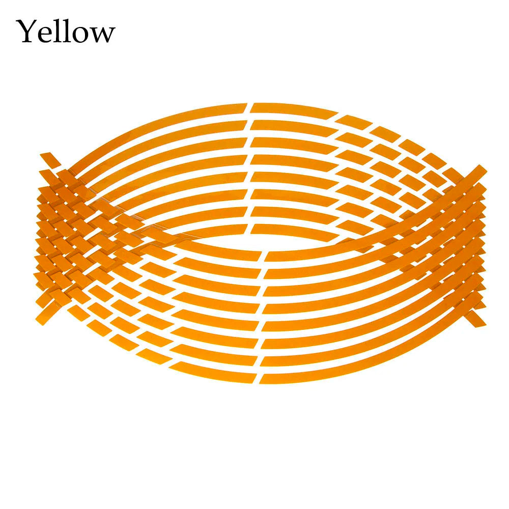 Reflective Rim Stickers — Motorcycle Decorative Strips