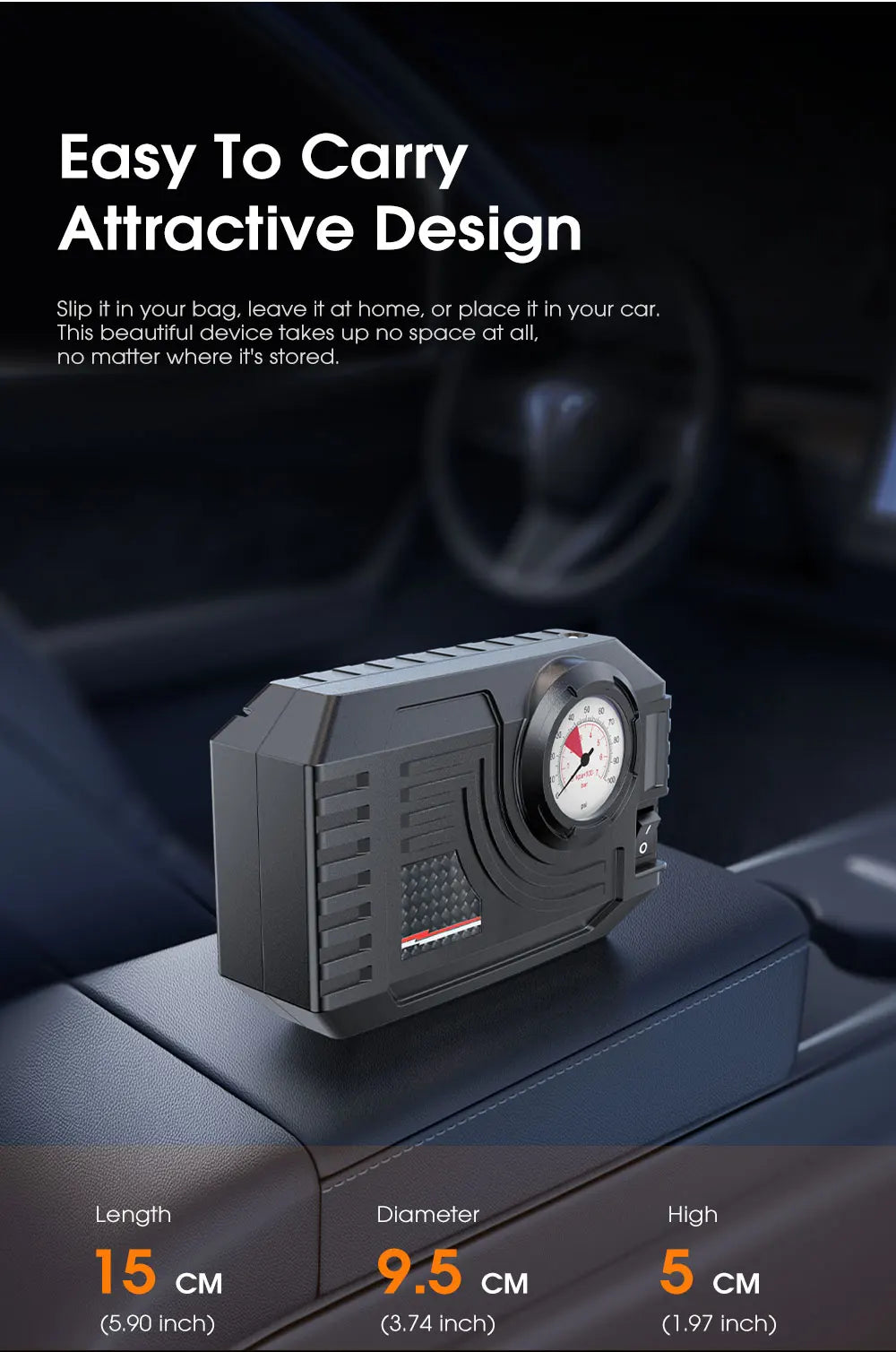 Gonfleur de Pneu Portable Électrique
