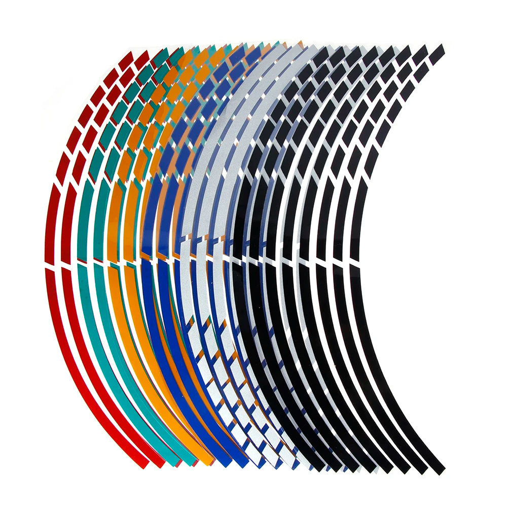 Reflective Rim Stickers — Motorcycle Decorative Strips