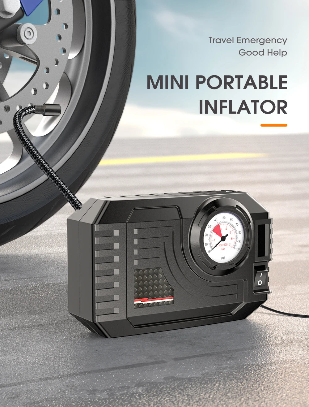 Gonfleur de Pneu Portable Électrique