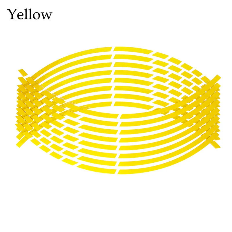 Reflective Rim Stickers — Motorcycle Decorative Strips