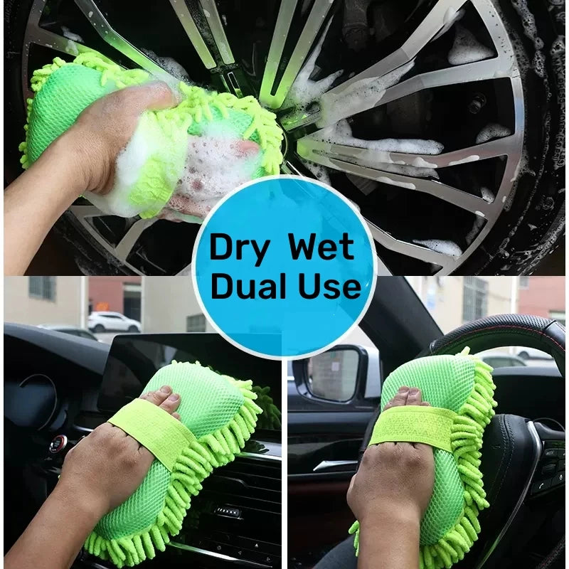 Éponge Microfibre Lavage Auto