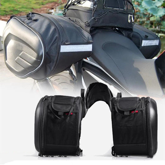 Waterproof Motorcycle Saddlebags with Rain Cover