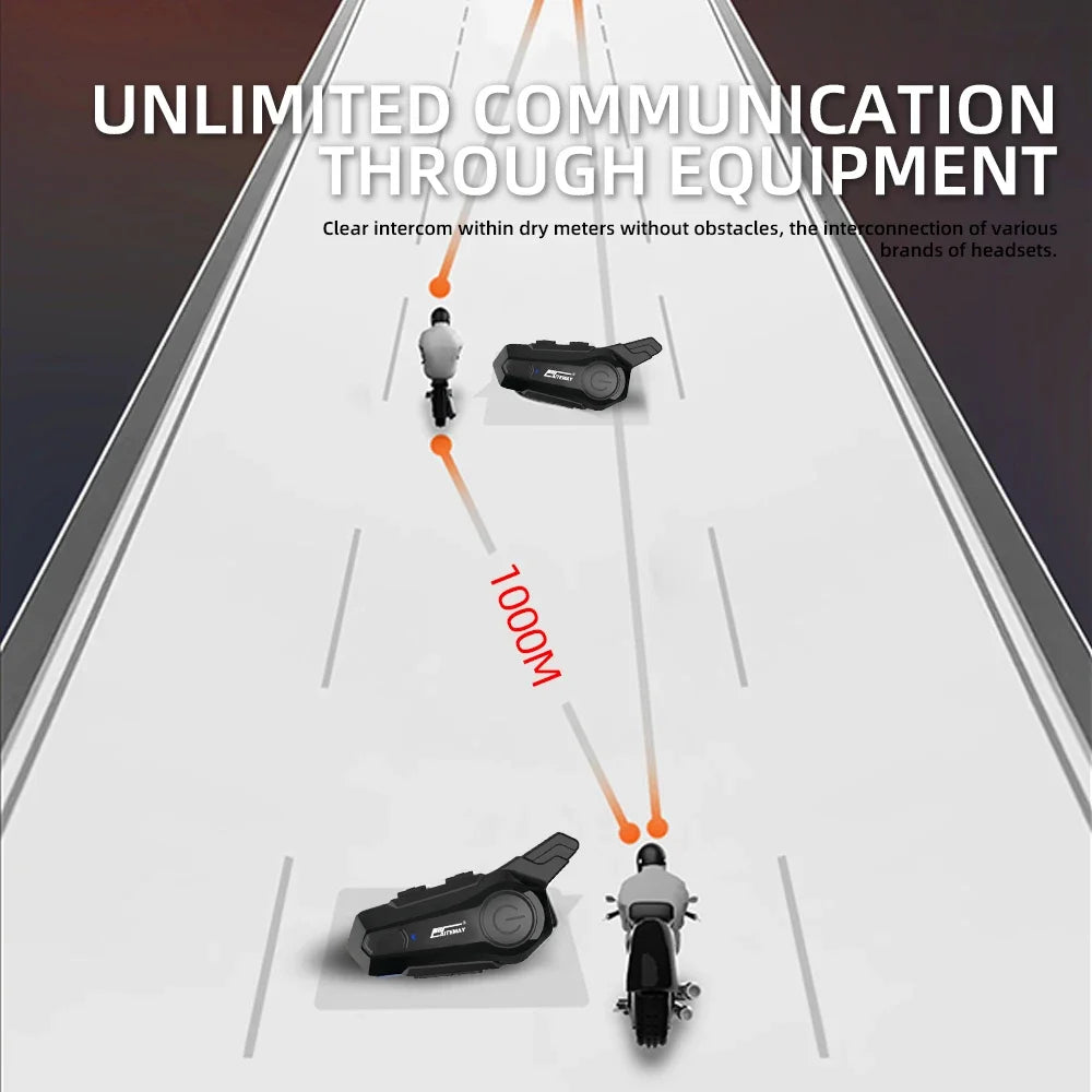 Intercom Bluetooth Moto Duo 1000m