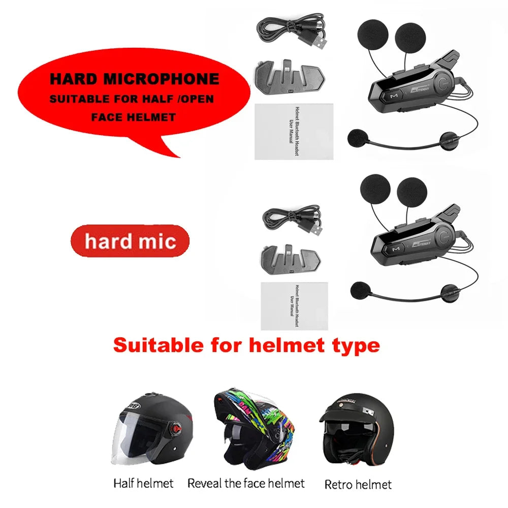 Intercom Bluetooth Moto Duo 1000m
