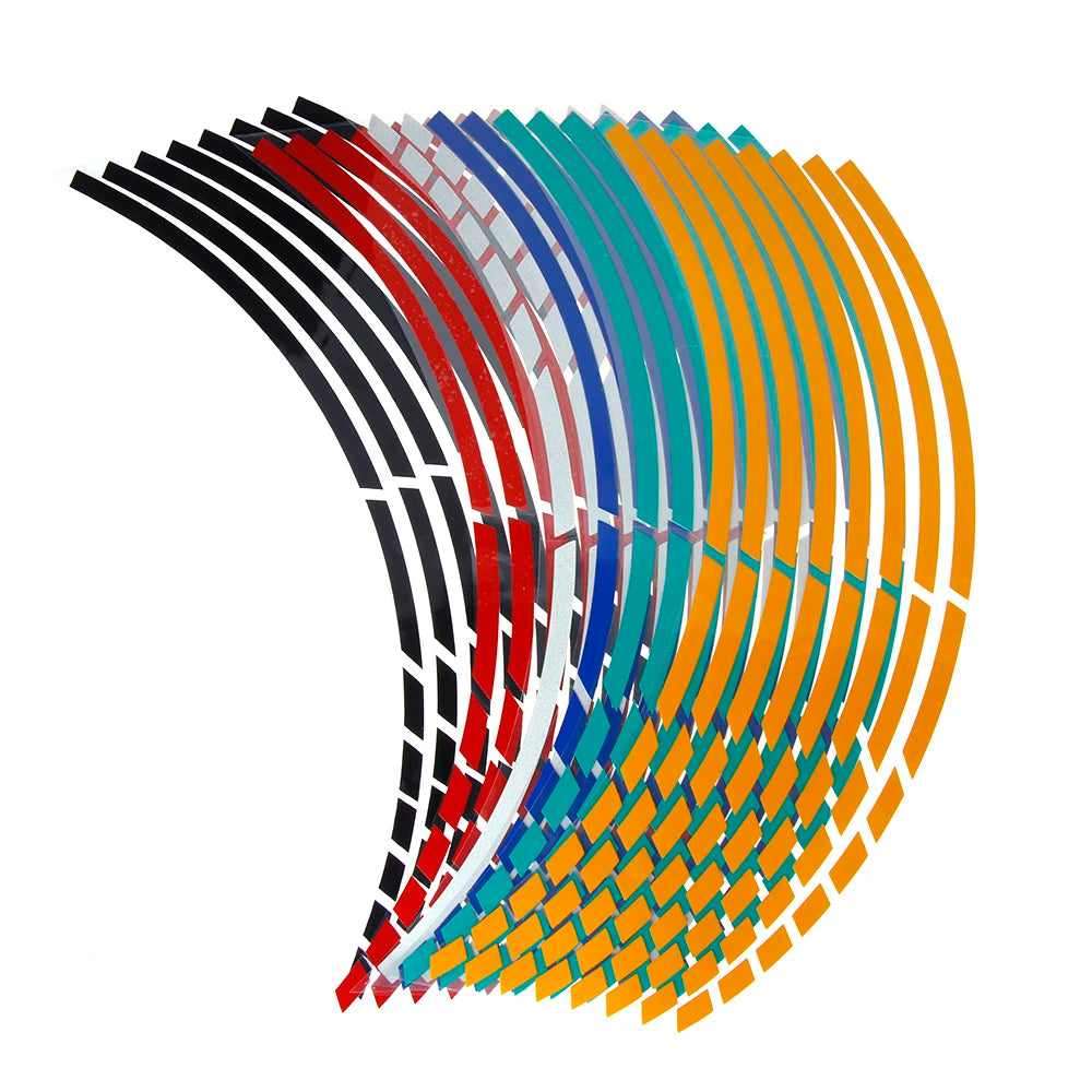 Reflective Rim Stickers — Motorcycle Decorative Strips