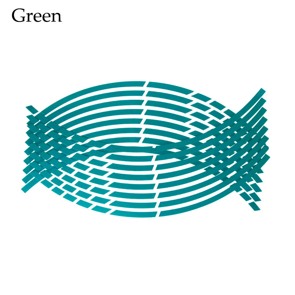 Reflective Rim Stickers — Motorcycle Decorative Strips