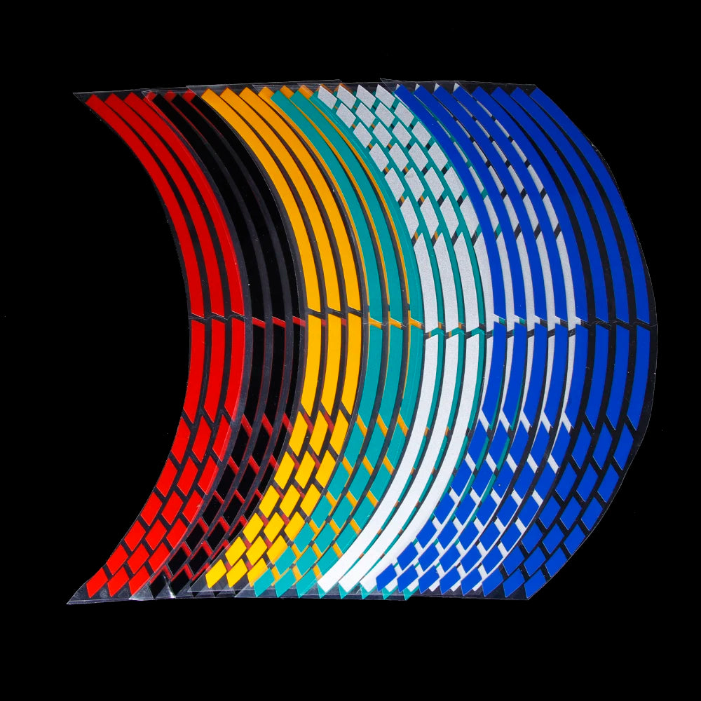 Reflective Rim Stickers — Motorcycle Decorative Strips