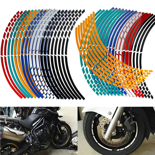 Reflective Rim Stickers — Motorcycle Decorative Strips